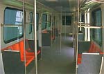 The interior of an ART MK 2 Advanced Rapid Transit Vehicle.